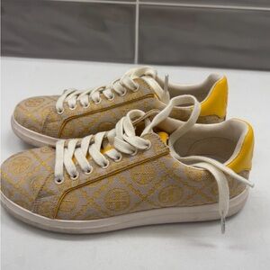 Tory Burch T Monogram Howell Sneaker Goldfinch Jacquard/Calf Leather